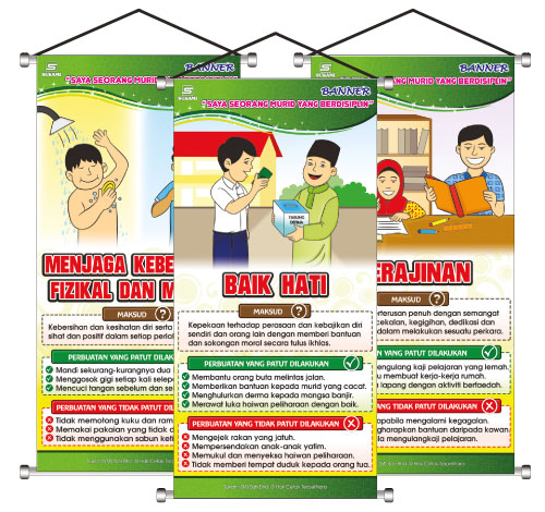 Banner Saya Seorang Murid Yang Berdisiplin