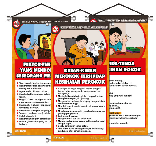 Banner Rokok " Setiap Sedutan Membawa Padah"