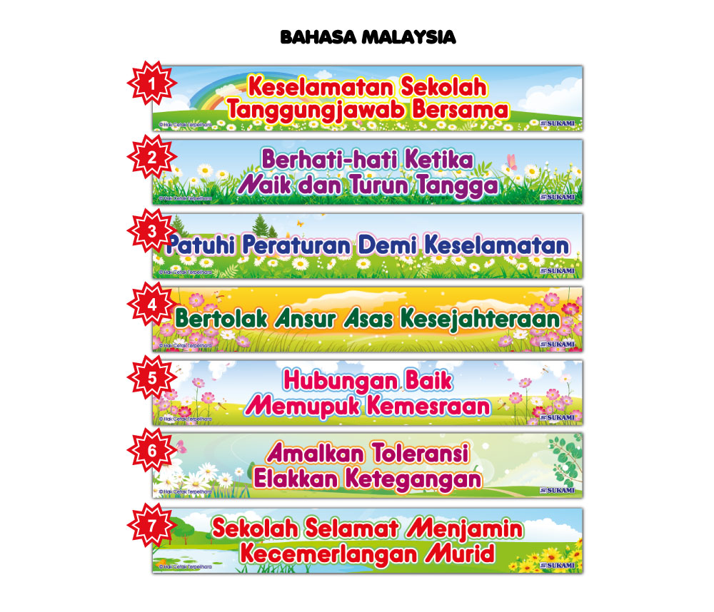 Set Stiker Tangga Keselamatan Sekolah - Image 2