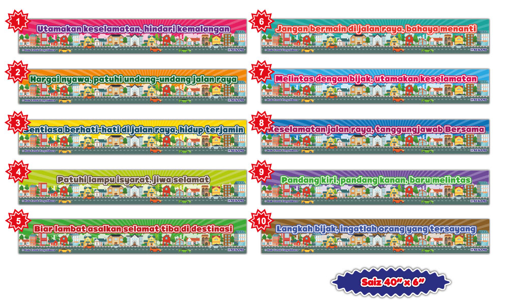 Set Stiker Tangga Jadilah Pengguna Jalan Raya Yang Bijak - Image 2
