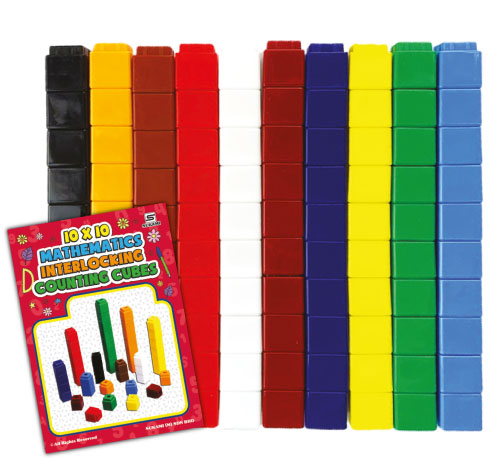 10 x 10 Mathematics Interlocking Counting Cubes