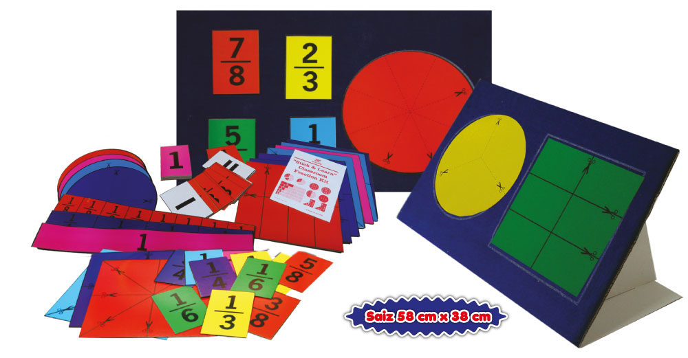 Kit Pengajaran Matematik - Pecahan ("Stick & Learn" Classroom Fractions Kit) - Image 2