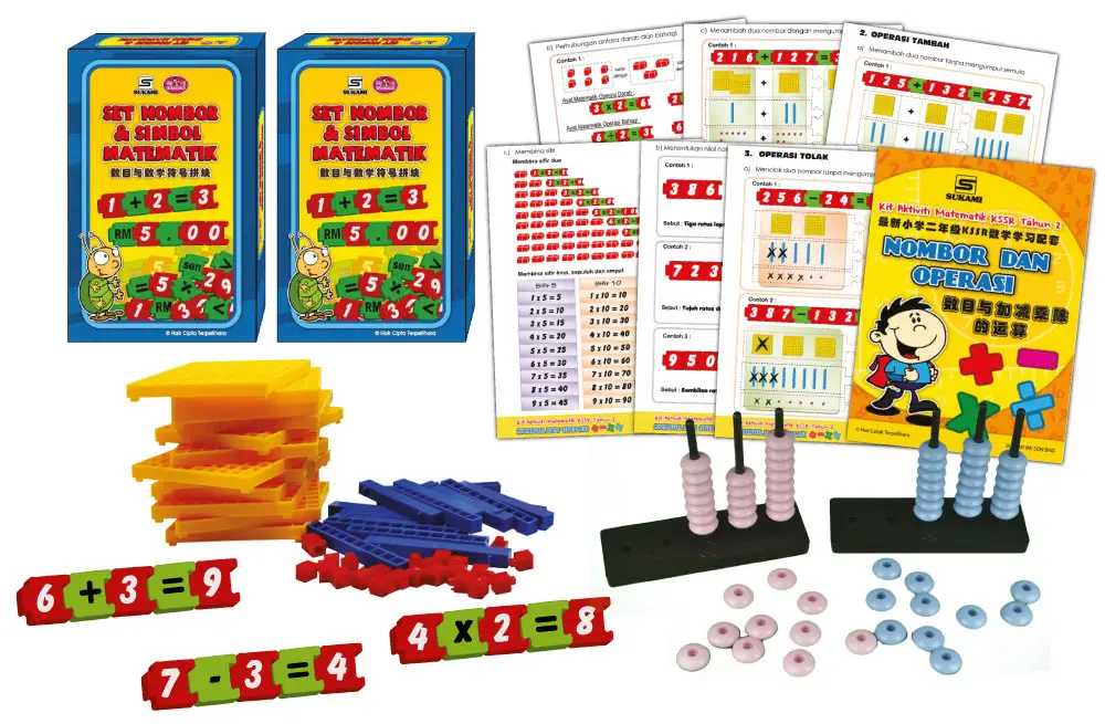 Kit Aktiviti Matematik KSSR Tahun 2 - Nombor & Operasi - Image 2