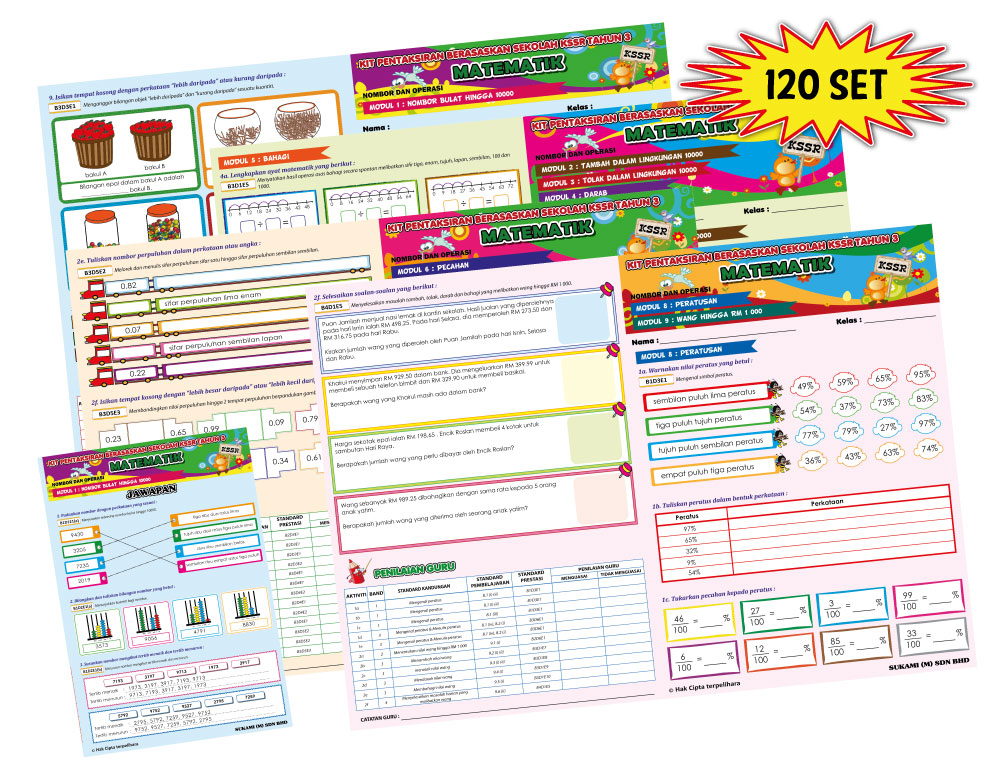 Kit Aktiviti PBS Matematik KSSR Tahun 3 (Bahagian I) - Image 2