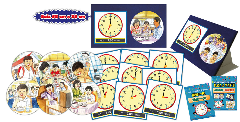 Kit Matematik Tahun 1 : Masa & Waktu - Jadual Harian - Image 2