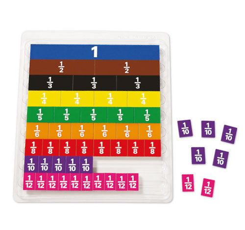 Plastic Rainbow Fraction Tiles