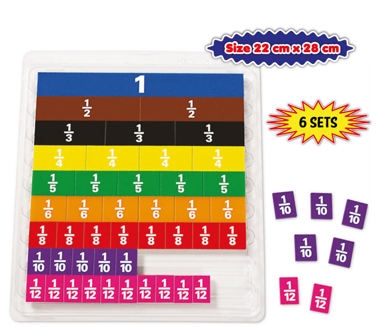 Plastic Rainbow Fraction Tiles - Image 2