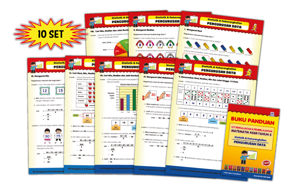Kit Pengajaran & Pembelajaran KSSR Tahun 5 - Pengurusan Data - Image 2