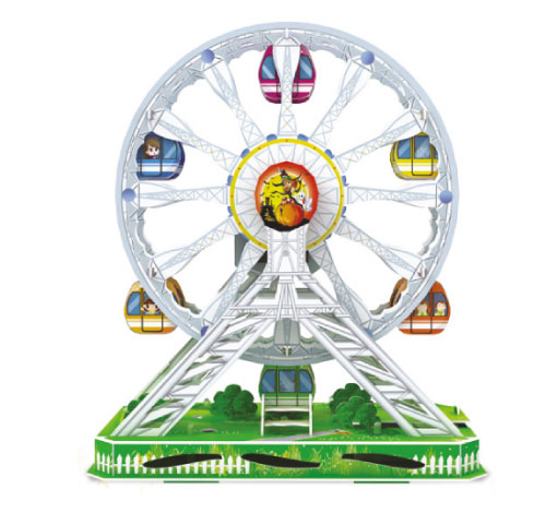 Kit Model Roda Ferris 3D Bercahaya & Bermuzik