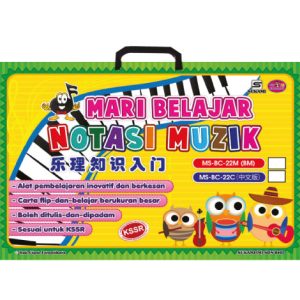 Carta Flip-dan-Belajar Pendidikan Muzik - Mari Belajar Notasi Muzik KSSR