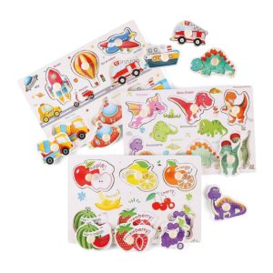 Educational Wooden Peg Puzzle Set